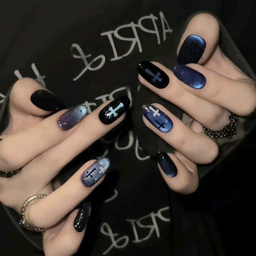 Stylish Artistic Press-On Nail Set Bowlift