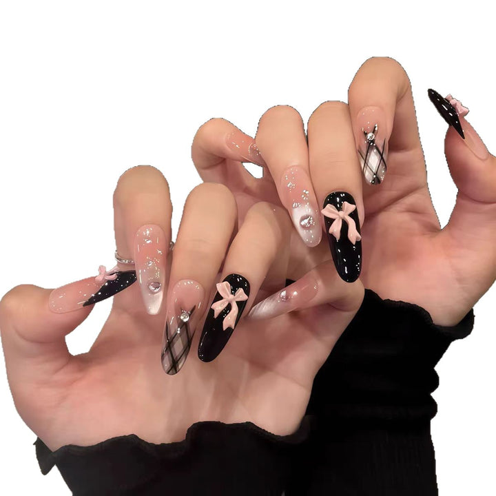 Artistic Stiletto Press-On Nail Design Bowlift