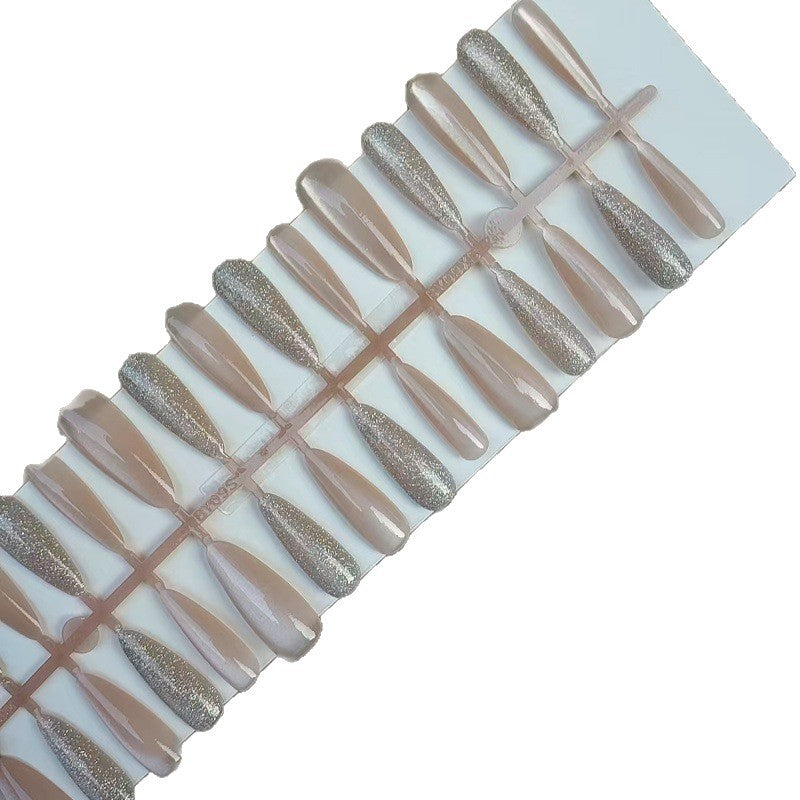 Elegant artificial nails with glitter accents Bowlift