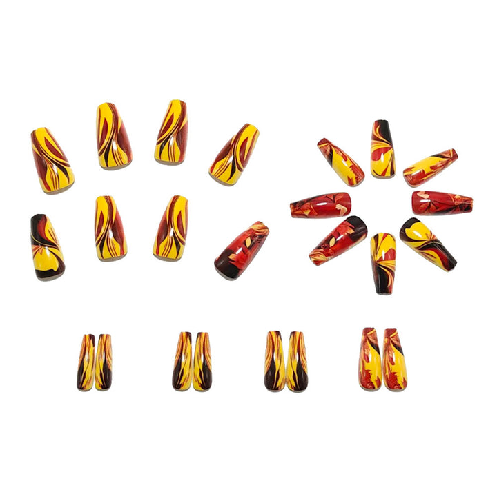 Artificial nails with autumn leaf design Bowlift