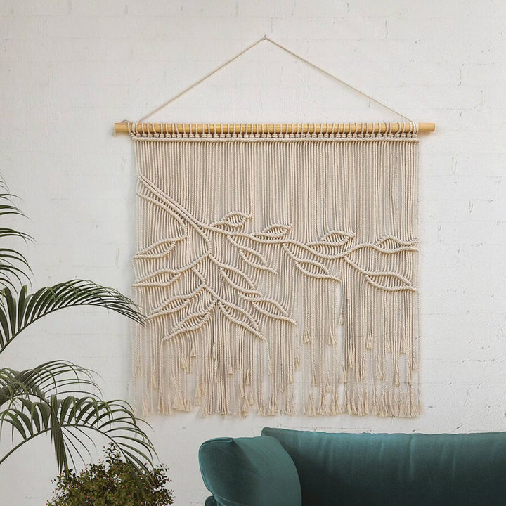 Woven Macrame Wall Art Decor Bowlift