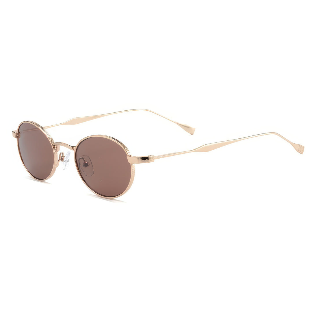 Women's fashionable sunglasses with high-quality metal frame and round lenses Bowlift