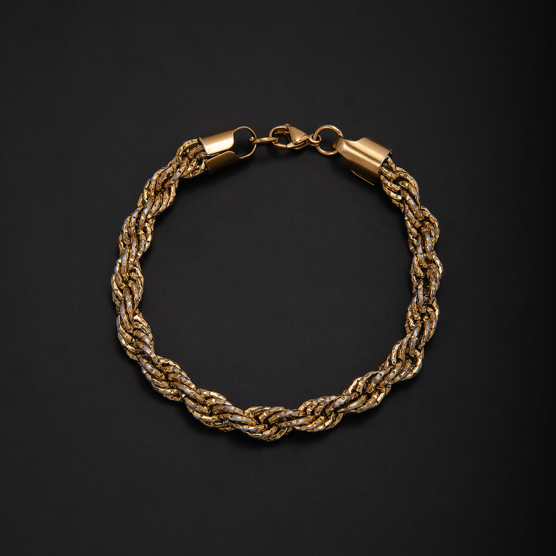Braided Gold Statement Bracelet Bowlift