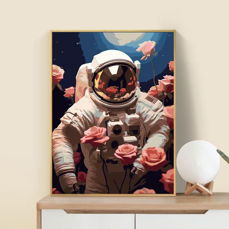 Astronaut Flower Art Print Bowlift