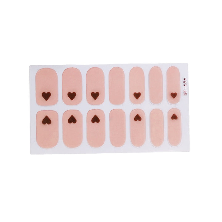 Artificial nail art with heart-shaped designs and soft color gradients Bowlift