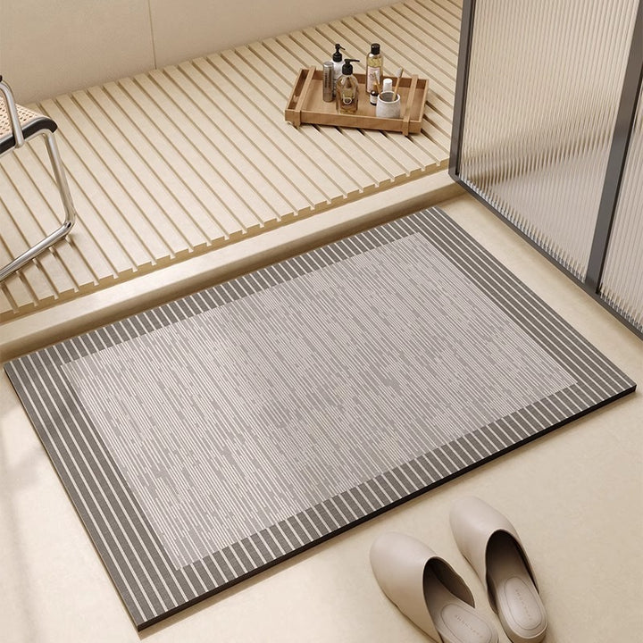 Geometric Design Bath Rug Bowlift