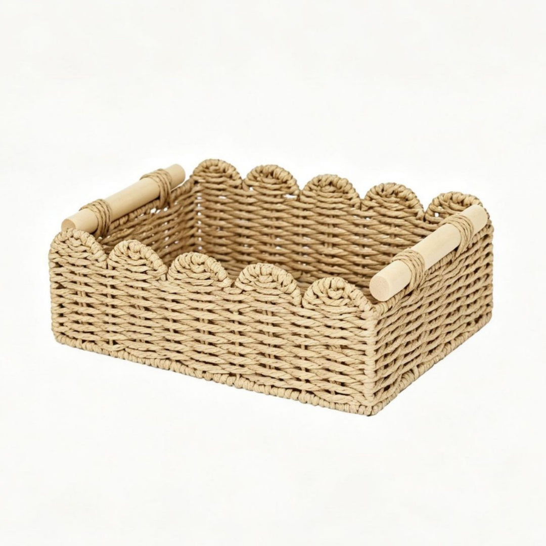 Decorative storage basket with wave edge Bowlift