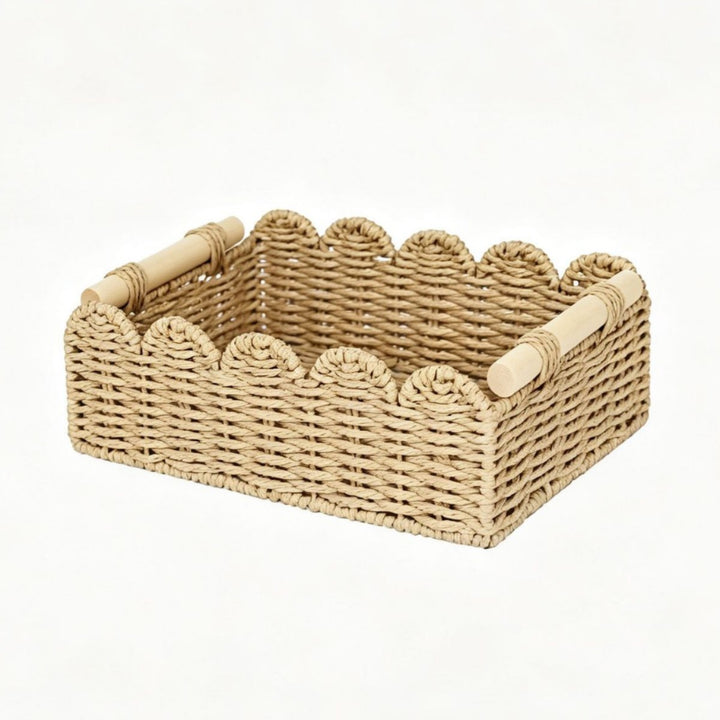 Decorative storage basket with wave edge Bowlift