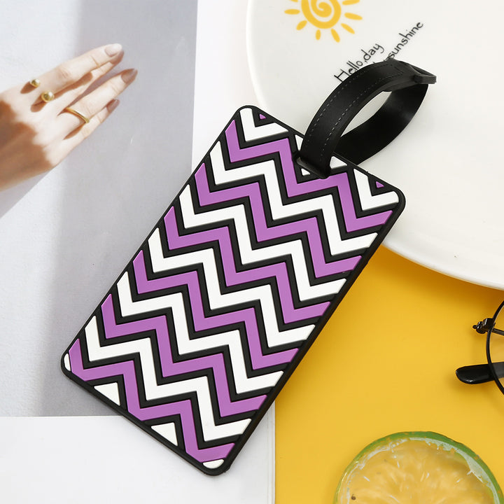 Unisex Chevron Patterned Luggage Tag Bowlift