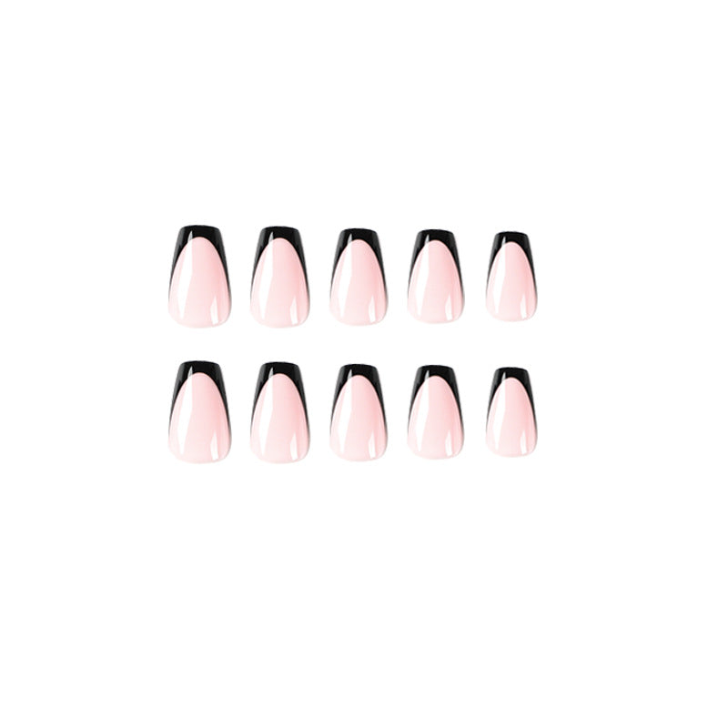 Elegant stiletto nails with contrasting French tip Bowlift