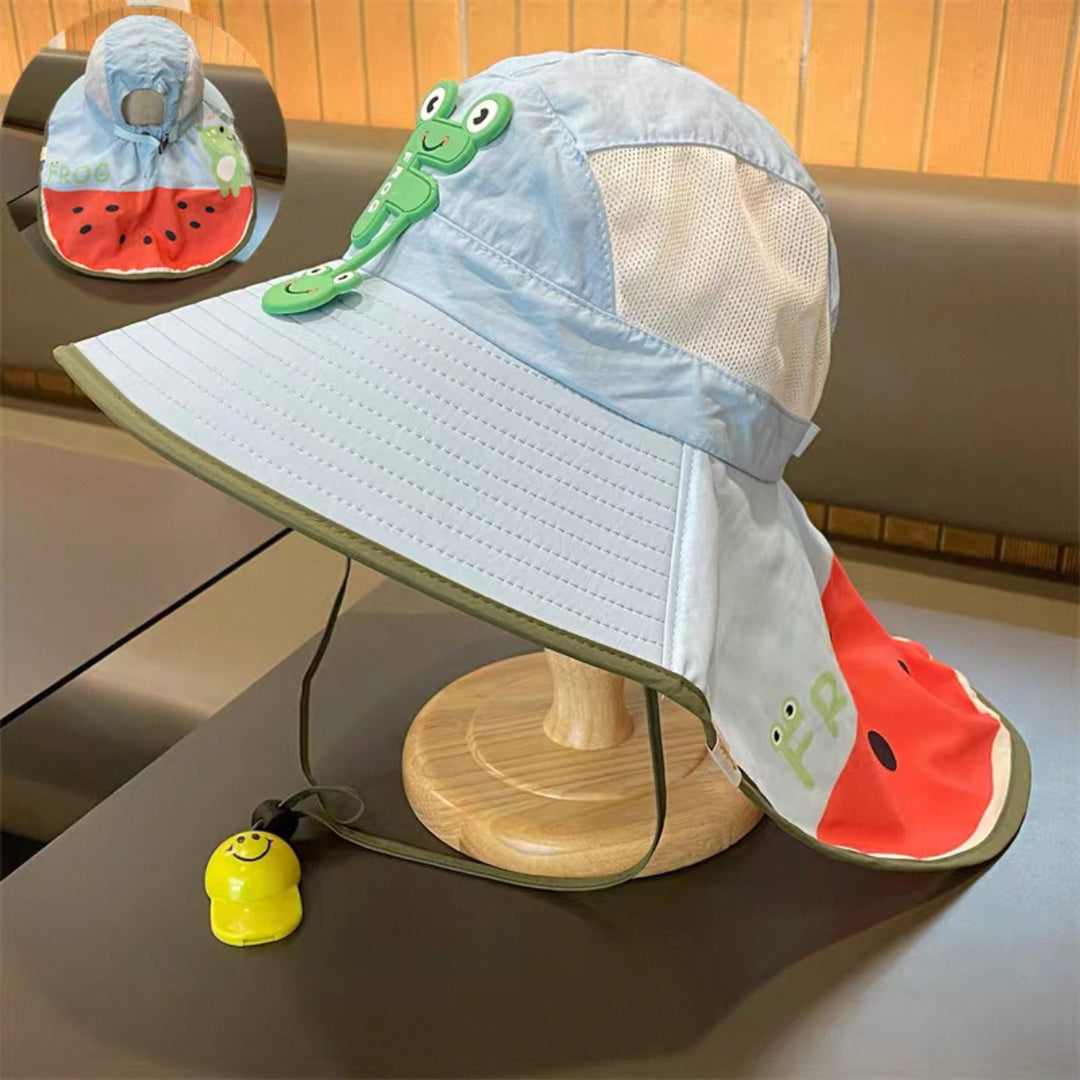 Sun Hat with Neck Protection, Breathable Mesh and Adjustable Chin Strap Bowlift