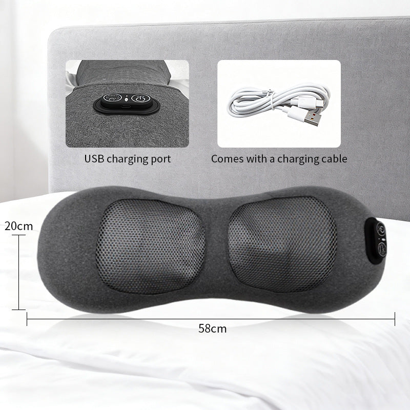 Ergonomic Massage Pillow With Integrated Usb Charging Function Bowlift