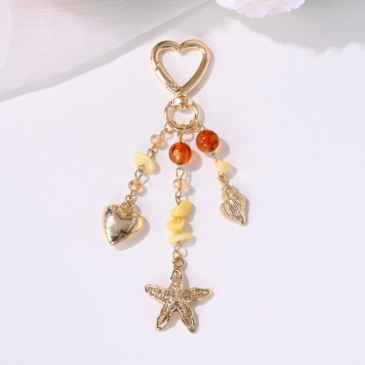 Keychain with Sparkling Sun Motif Bowlift