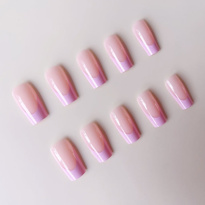 Acrylic nail set with elegant French tip Bowlift