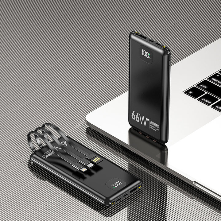 Compact power bank with integrated fast charging ports Bowlift