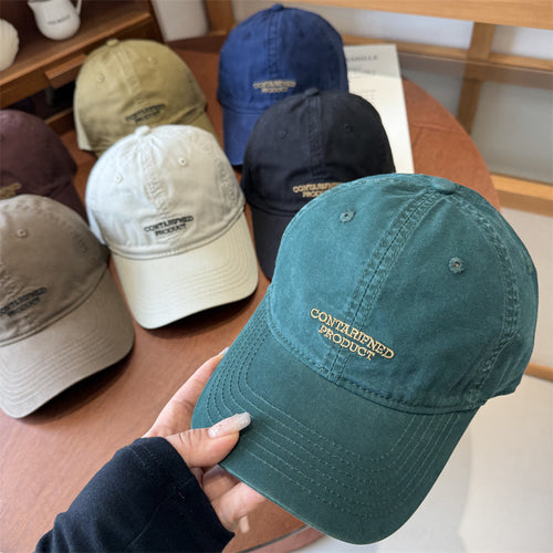 Men's Casual Embroidered Cotton Cap Bowlift