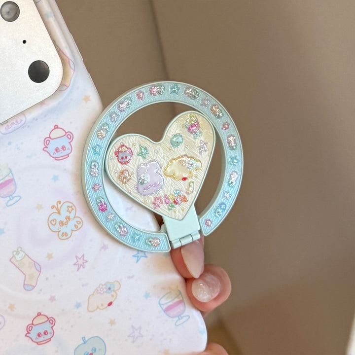 Heart-shaped Smartphone Finger Holder Bowlift