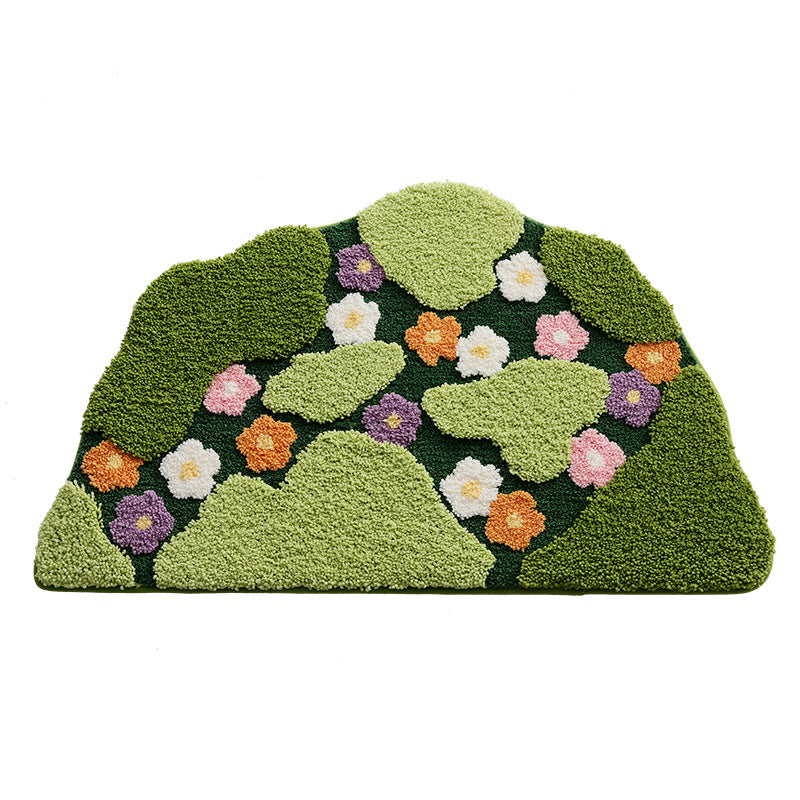 Floral Embellished Indoor Bath Mat Bowlift
