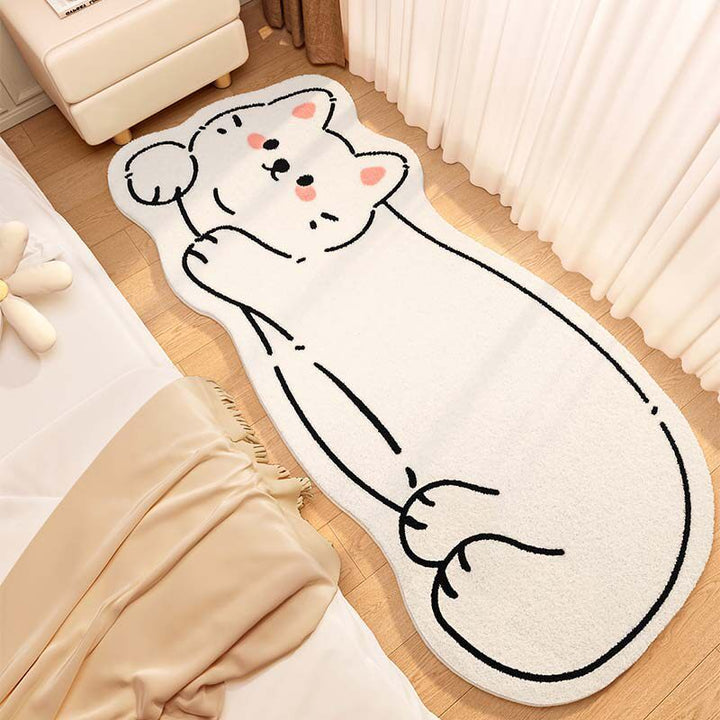 Cute Cat-Shaped Plush Bath Mat