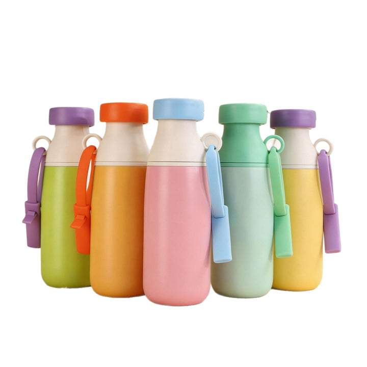 Ladies Insulated Sports Water Bottle with practical carrying strap Bowlift