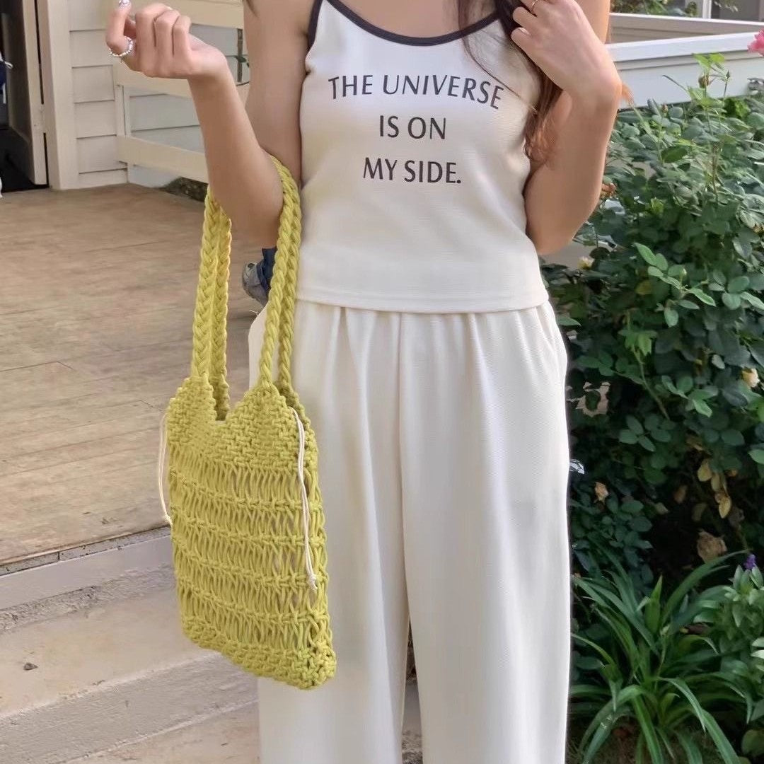 Hand-knotted shopping and beach bag Bowlift