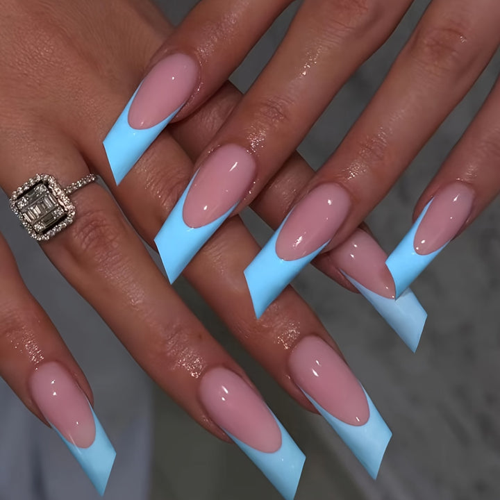 Modern Geometric Press-On Nail Art Bowlift