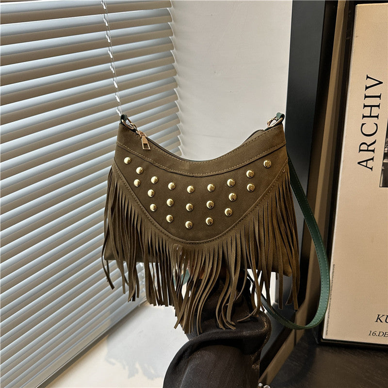 Decorative Fringe Crossbody Bag Bowlift