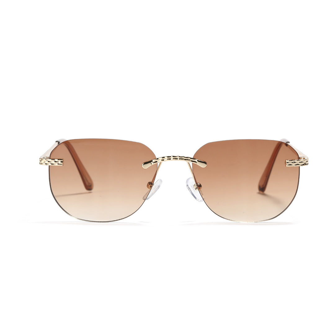 Women's Casual Oversized Sunglasses with Elegant Metal Frame Bowlift