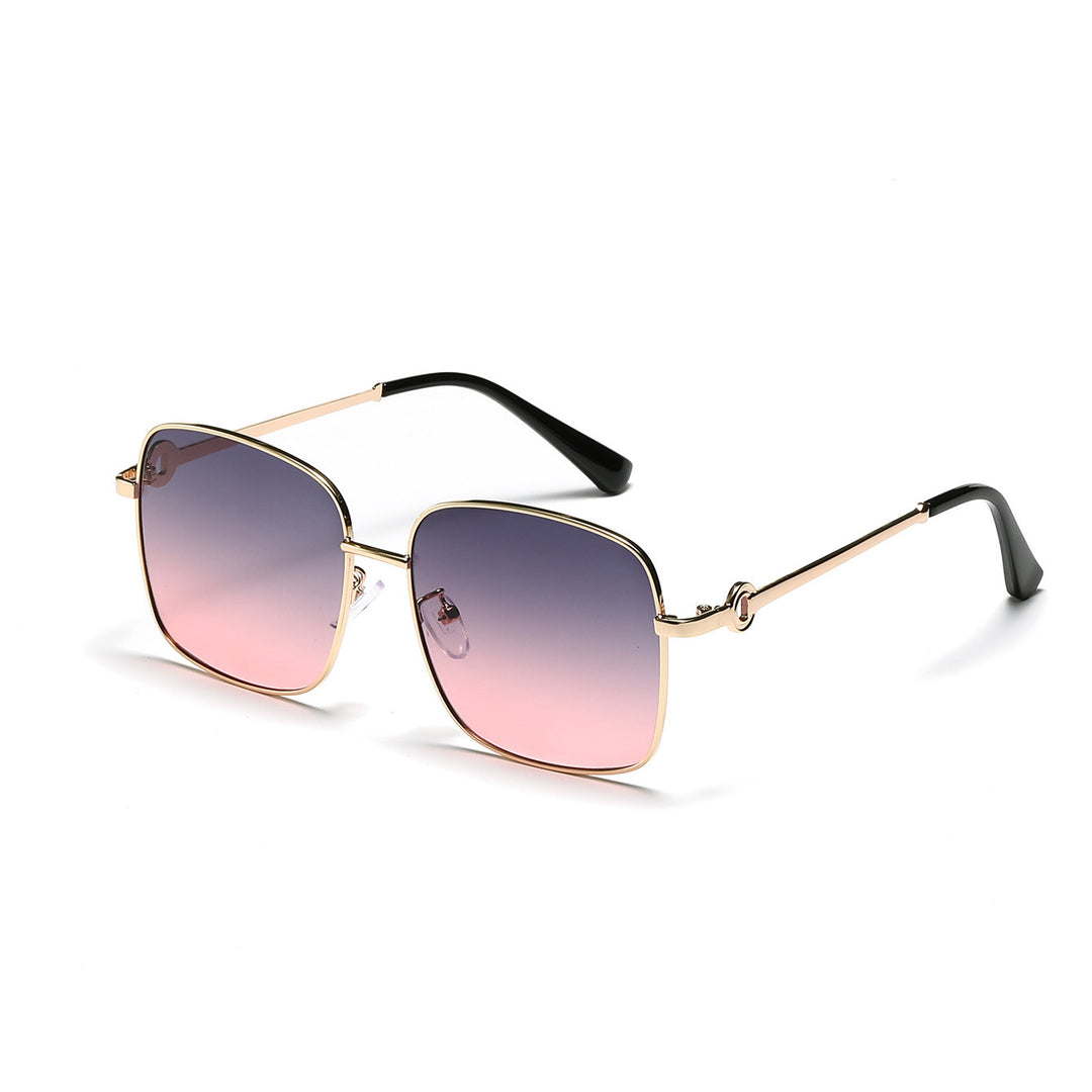 Ladies elegant square sunglasses with high-quality metal frame Bowlift