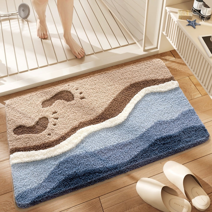Cozy Rainbow-Themed Bath Mat