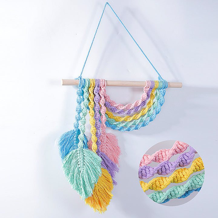 Macramé Wall Decor with Colorful Fringe Bowlift