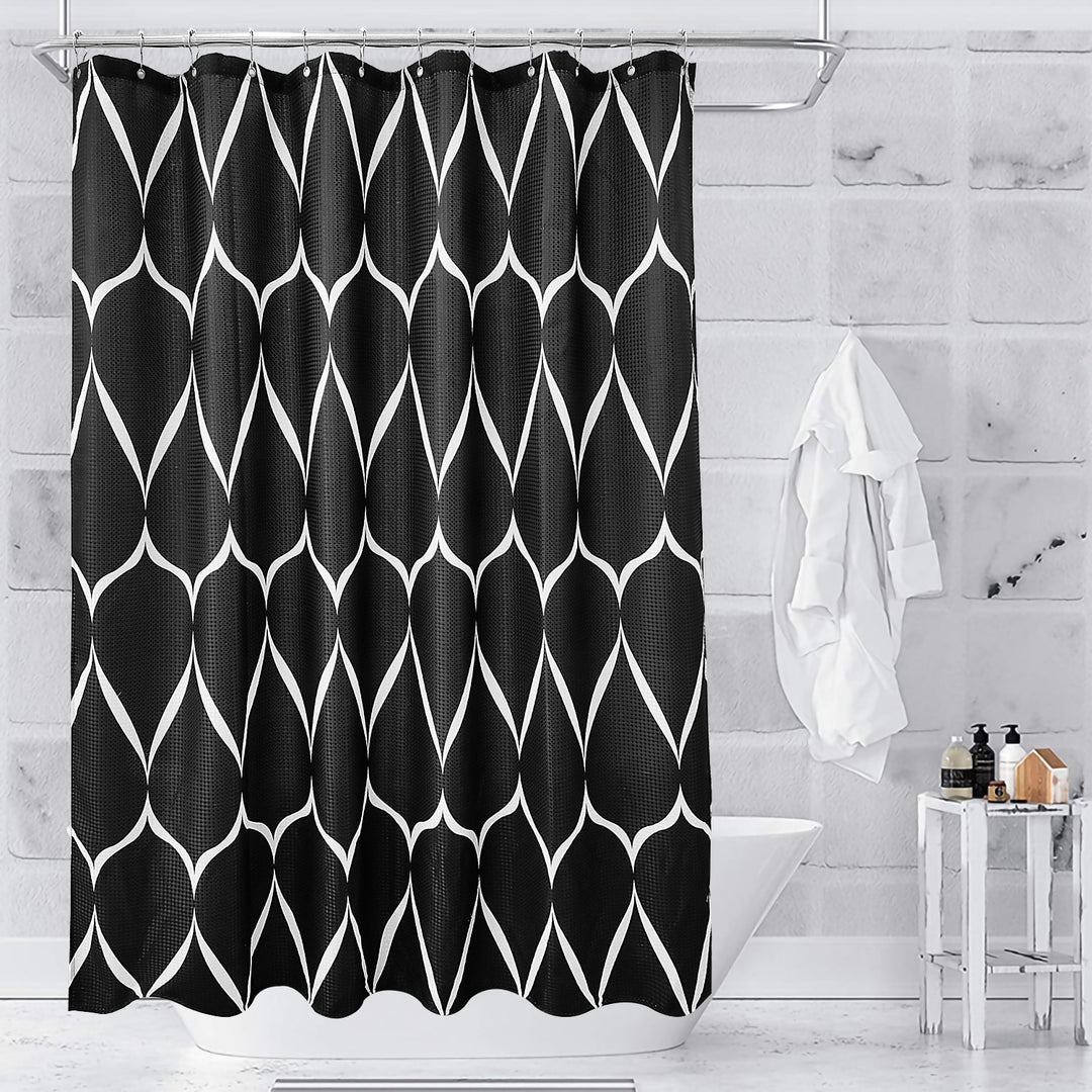 Geometric Pattern Shower Curtain Bowlift