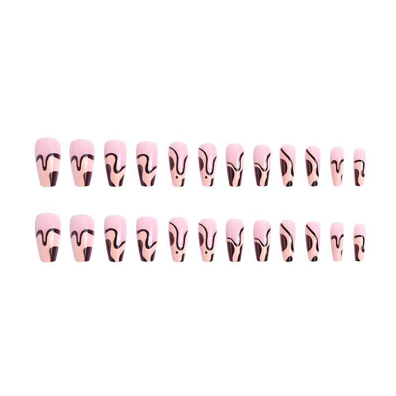 Artificial nails with creative wave pattern Bowlift