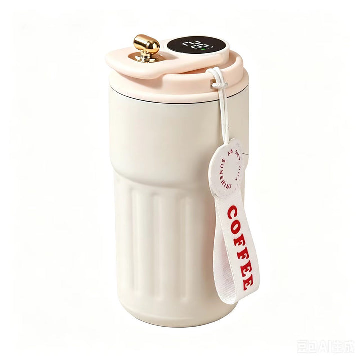 Insulated Stainless Steel Travel Coffee Tumbler with Leakproof Lid and Carry Strap Bowlift