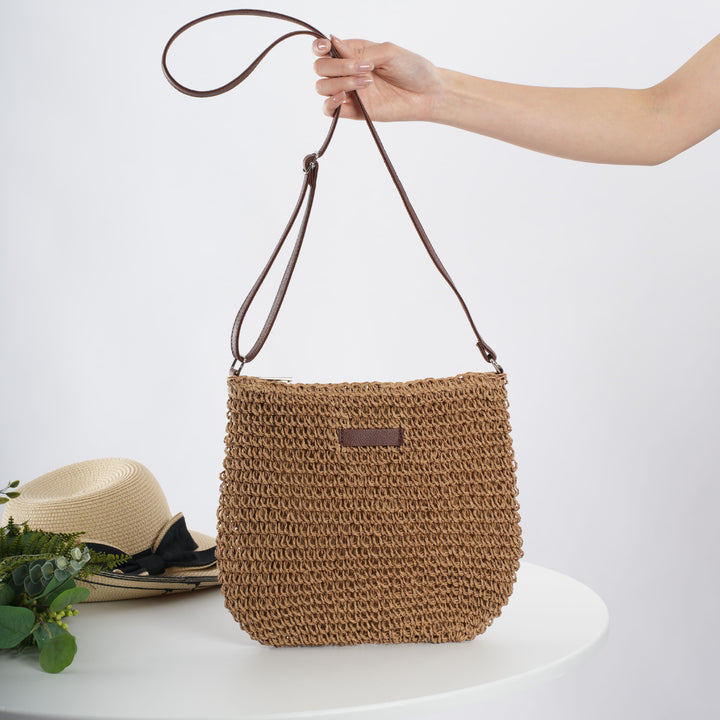 Handcrafted Rattan Crossbody Bag Bowlift