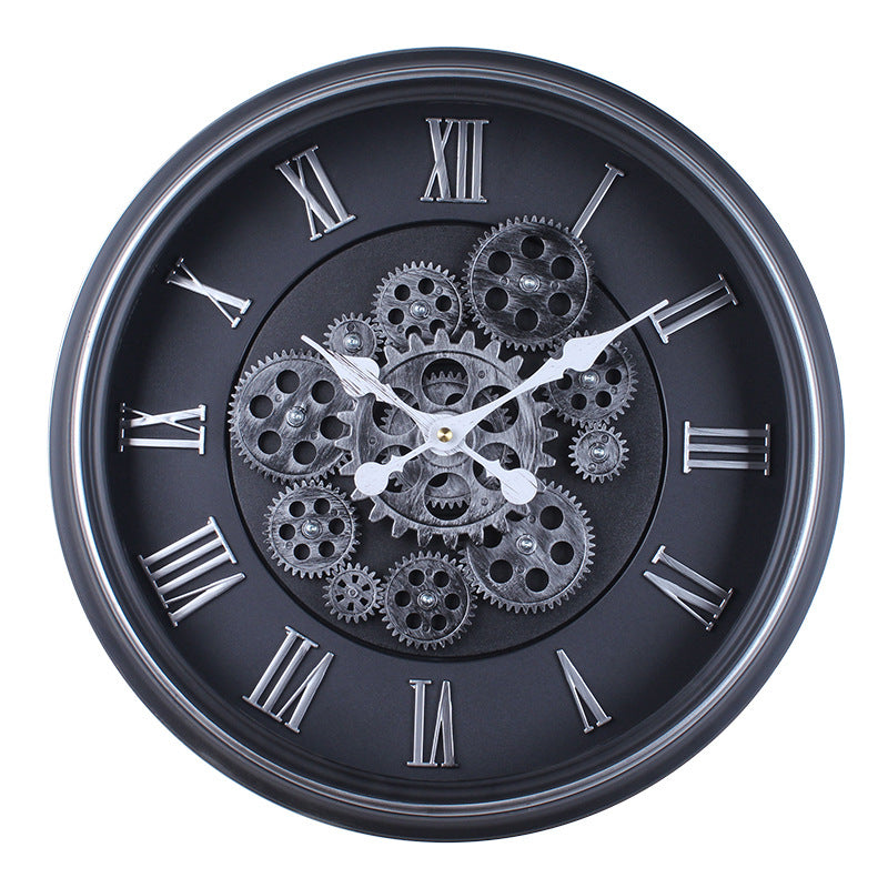 Wall clock with modern mechanical design Bowlift