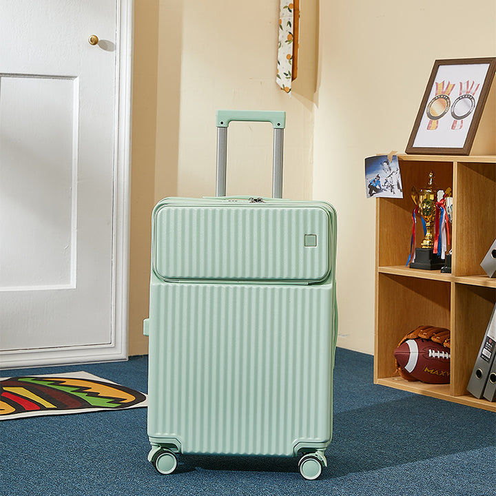 Unisex Versatile Expandable Hard Shell Travel Suitcase Bowlift