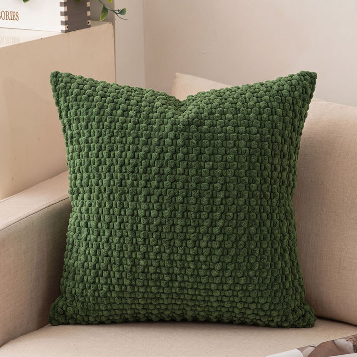 Decorative Plush Chunky Waffle Texture Throw Pillow Cover Bowlift