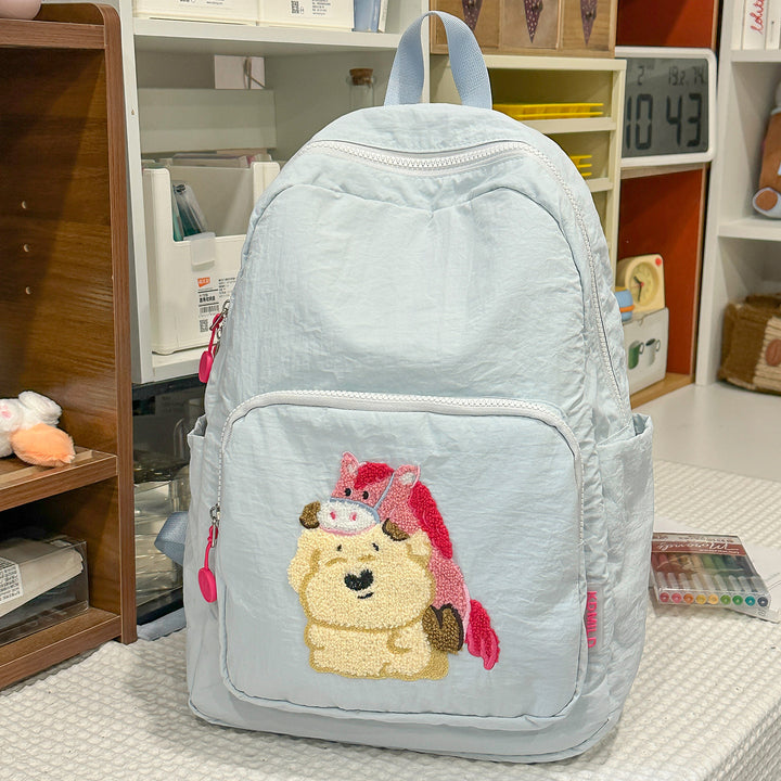 Cartoon Character Embroidered Backpack