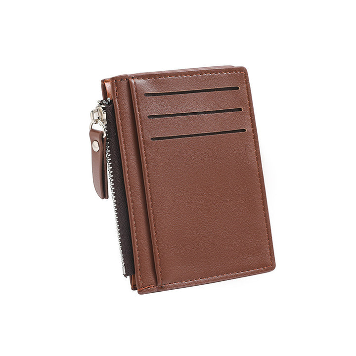 Compact Zippered Leather Cardholder Bowlift