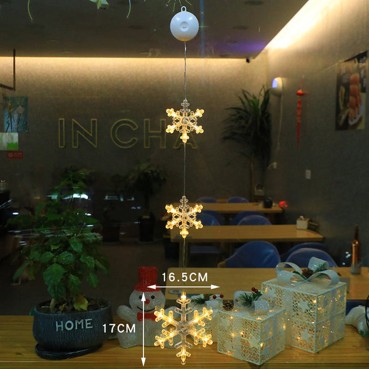 BowLift | Christmas 3pcs LED Light Star Hanging Tree Sucker Window Ornaments