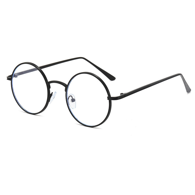 Ladies fashionable glasses with round lenses and fine metal frame Bowlift