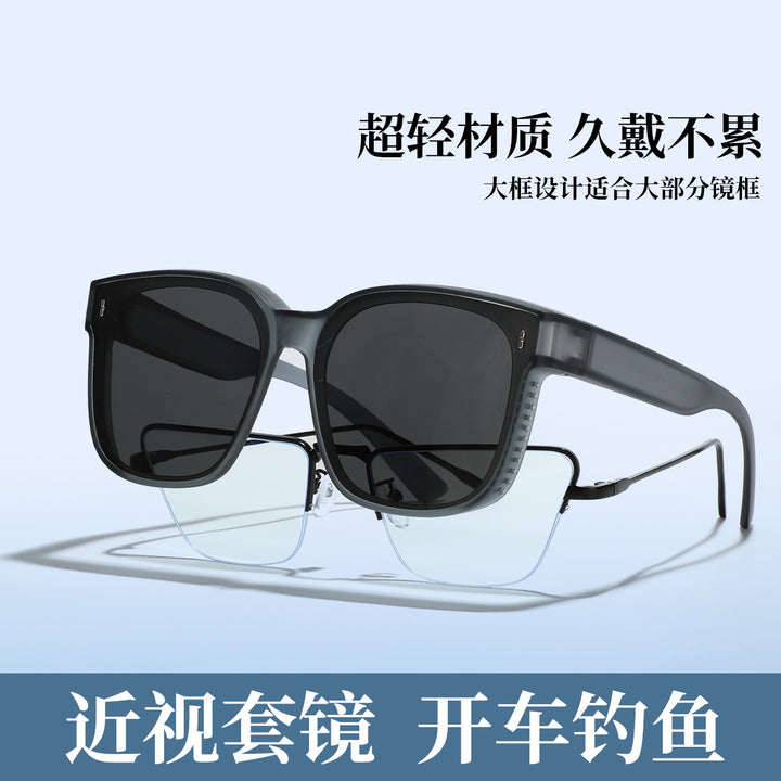 Women's square sunglasses with modern, glossy frame and UV protection Bowlift
