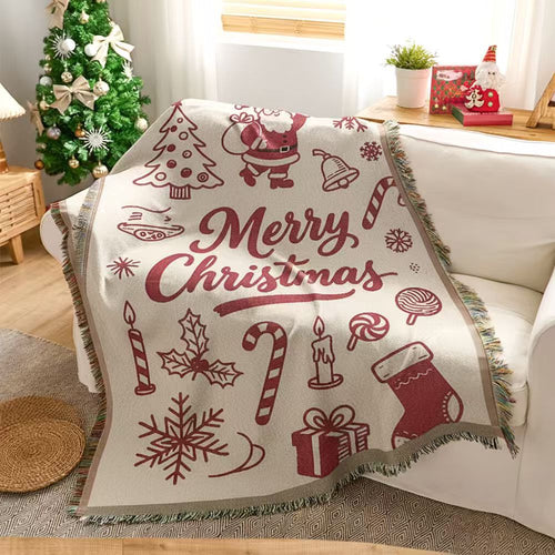 Festive Holiday-Themed Throw Blanket