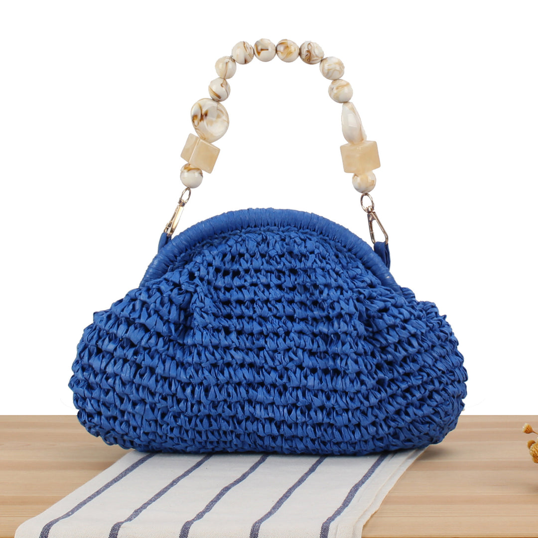 Stylish handbag with colorful bead handle Bowlift