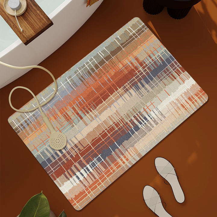Geometric Patterned Bathroom Mat Bowlift