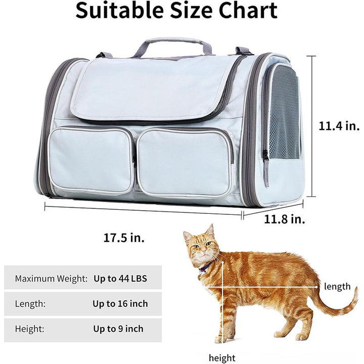 Pet Carrier Bag with Breathable Mesh Panels Bowlift
