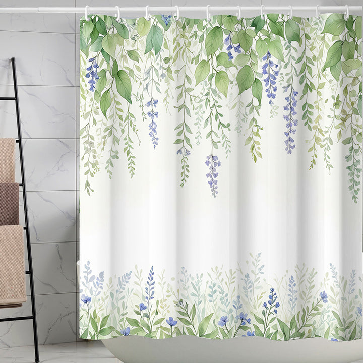 Floral Patterned Bathroom Shower Curtain Bowlift