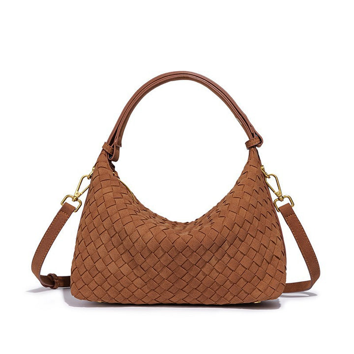 Woven Suede Hobo Bag Bowlift