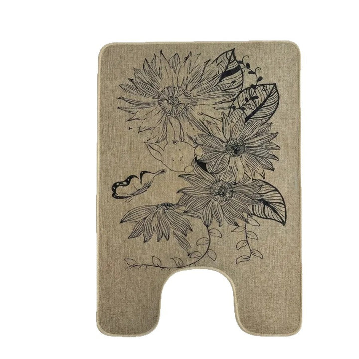 Floral Patterned Non-Slip Bath Mat Bowlift